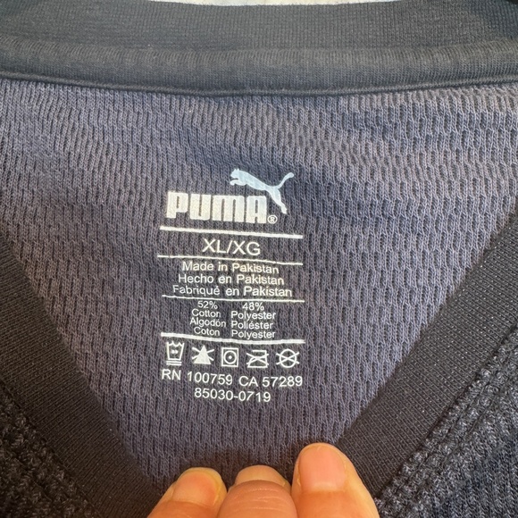 Puma Shirt Mens Size XL Gray Long Sleeve Lightweight Athletic Casual Loose - Picture 3 of 6
